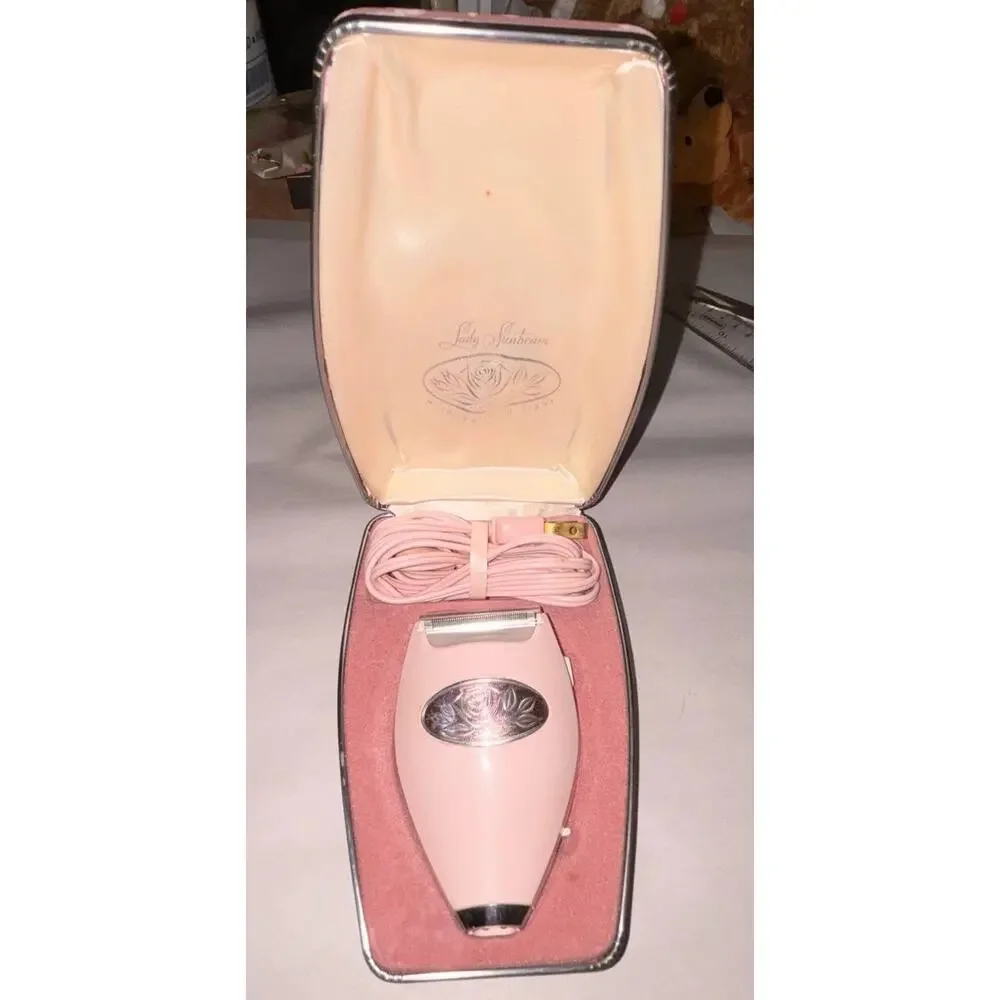 Lady Sunbeam Vintage Pink Electric Razon in Original Case Vanity Decor Cottage